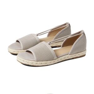Eileen Fisher Mews Mesh Slip-On Espadrille Blush Women Open-Toe Flats Sandas‎ 10